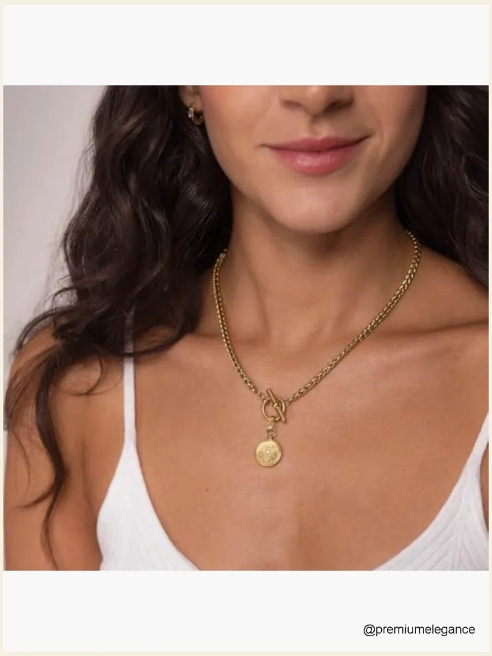 18K Gold Stainless Steel Bee Pendant 17in Necklace